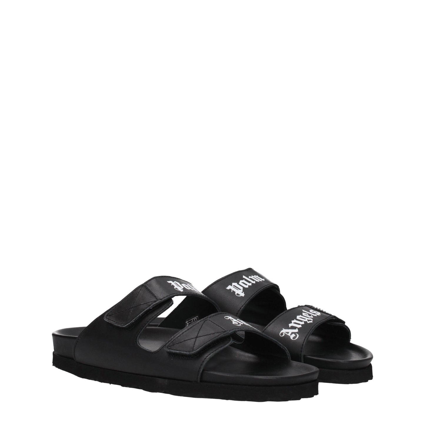 Palm Angels Schwarze Leder-Slipper