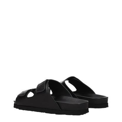 Palm Angels Schwarze Leder-Slipper