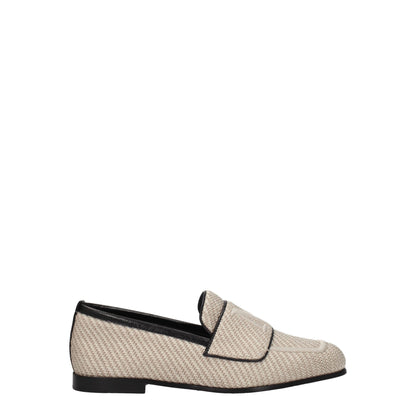 Max Mara – Slipper aus Stoff in Beige
