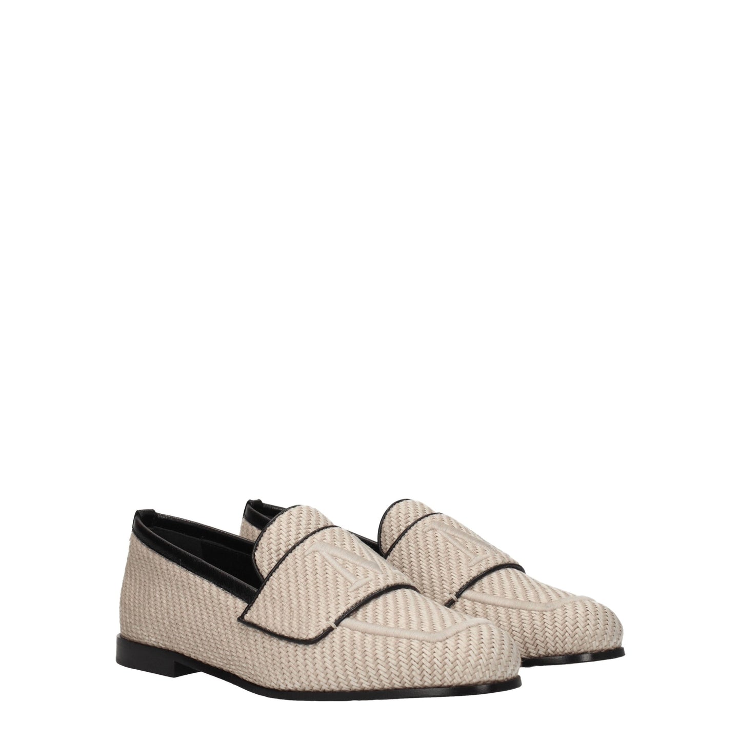Max Mara – Slipper aus Stoff in Beige