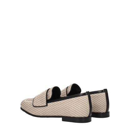 Max Mara – Slipper aus Stoff in Beige