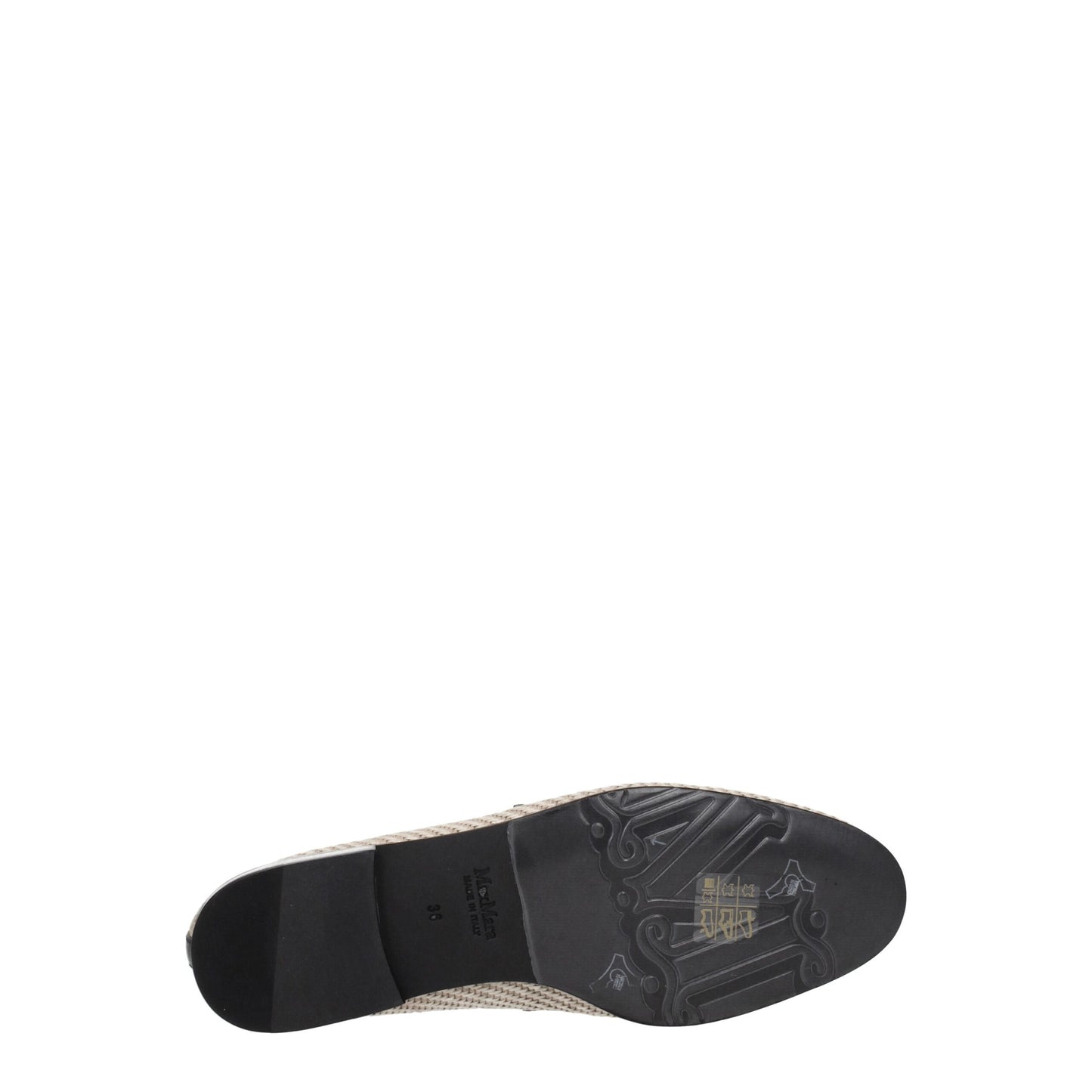 Max Mara – Slipper aus Stoff in Beige