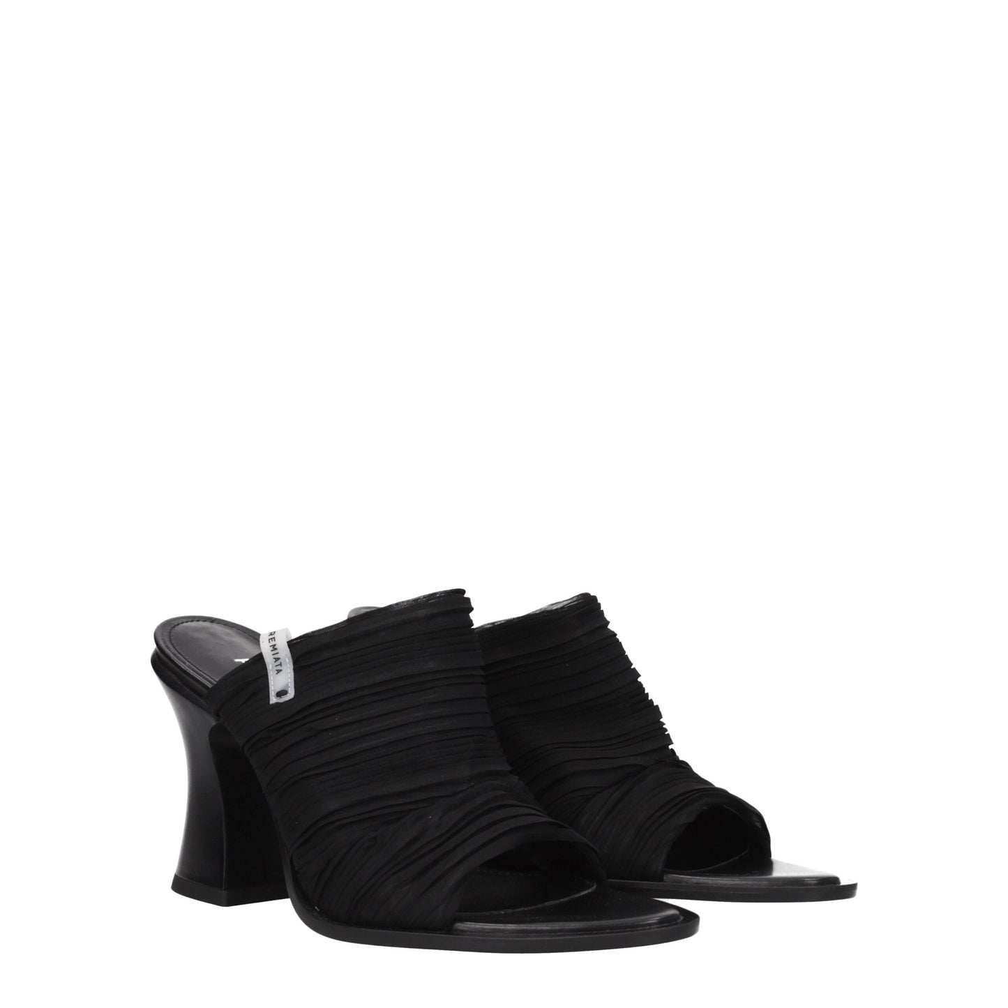 Premiata Plateau-Sandalen aus schwarzem Stoff