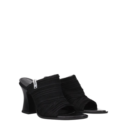 Premiata Plateau-Sandalen aus schwarzem Stoff