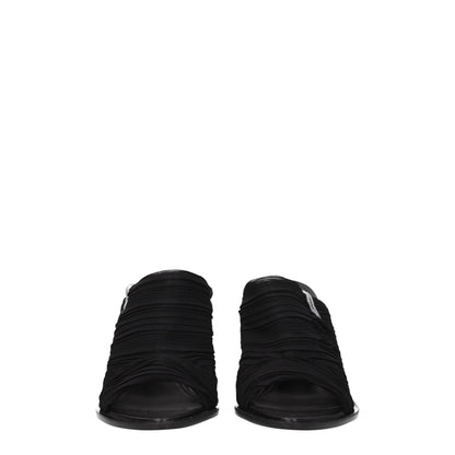 Premiata Plateau-Sandalen aus schwarzem Stoff