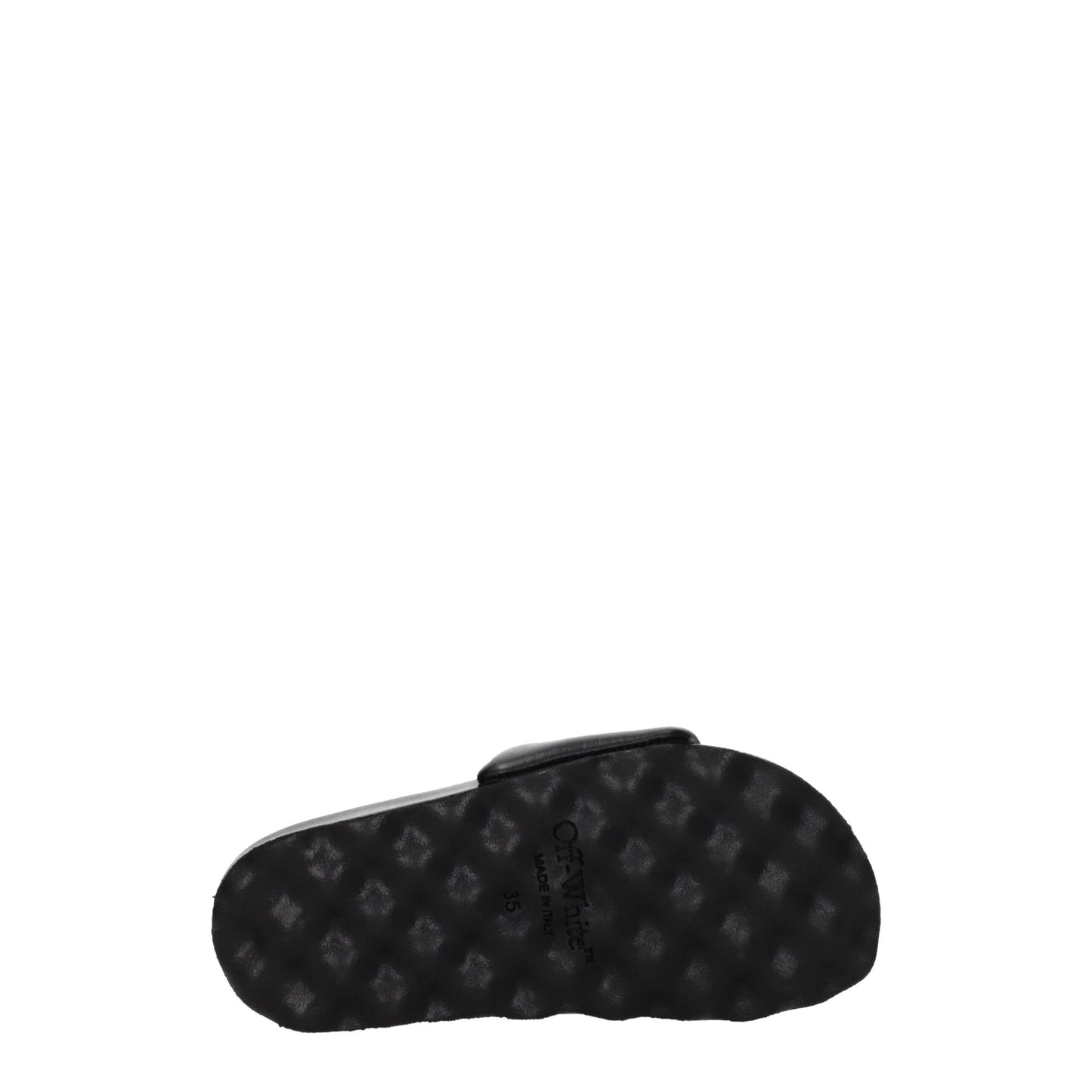 Off-White Leder-Slipper in Schwarz