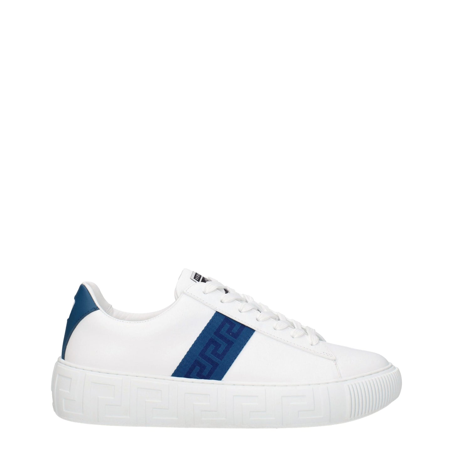 Versace Sneaker aus weißem Leder mit niedrigem Schaft