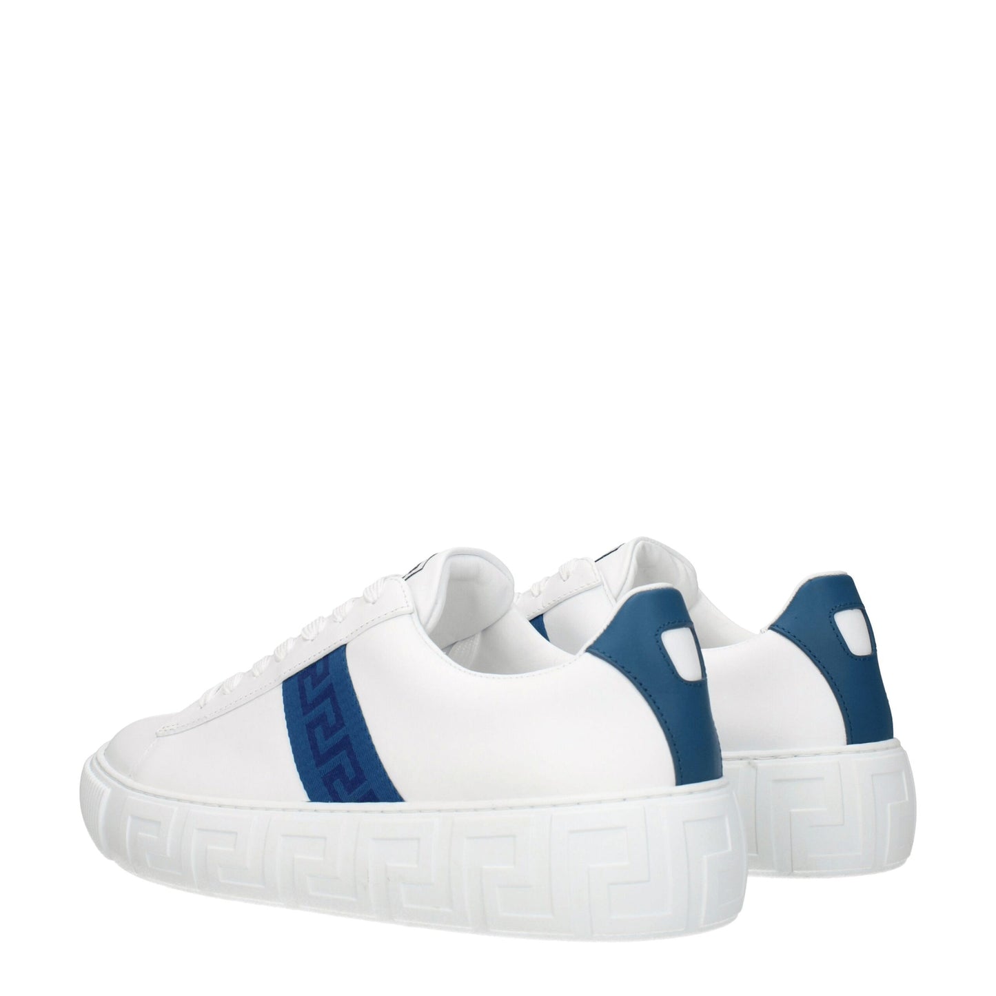 Versace Sneaker aus weißem Leder mit niedrigem Schaft