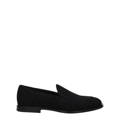 Dolce &amp; Gabbana – Slipper aus schwarzem Samt