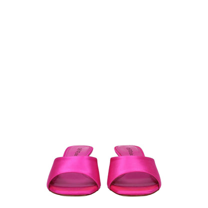 Rosafarbene Satin-Stiletto-Sandalen von Off-White