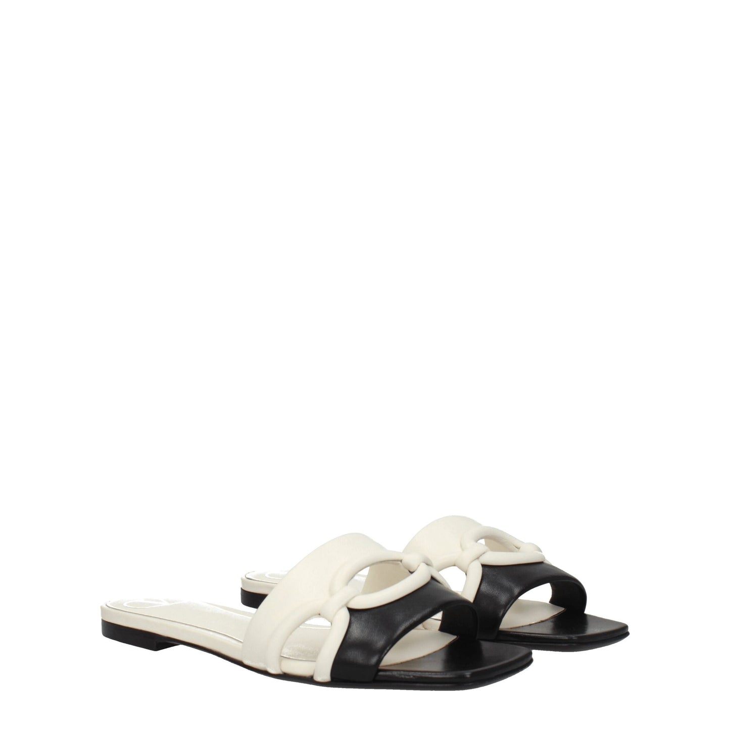 Valentino Garavani Slipper aus schwarzem Leder