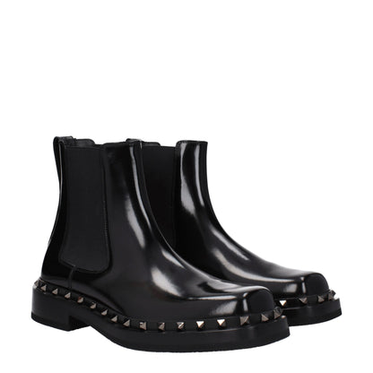Valentino Garavani – Schwarze Lederstiefeletten
