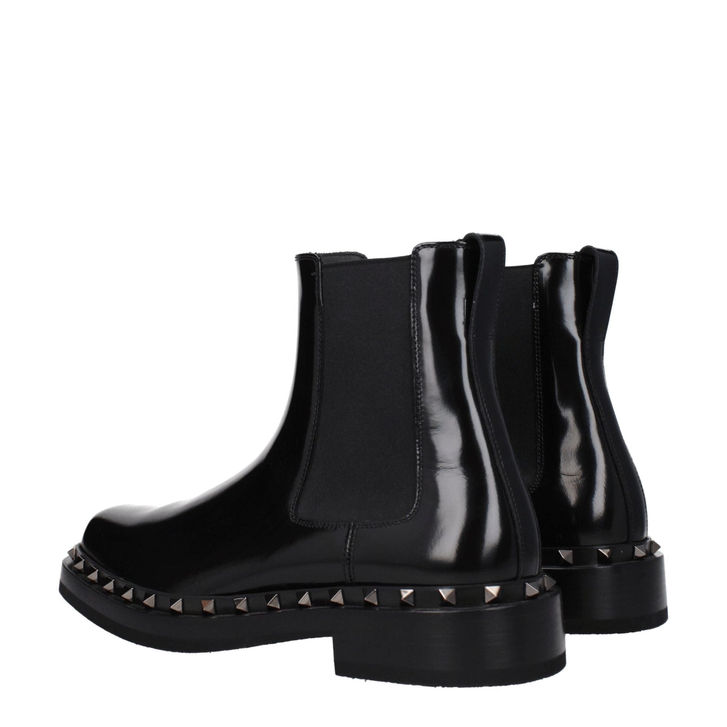 Valentino Garavani – Schwarze Lederstiefeletten