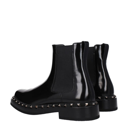 Valentino Garavani – Schwarze Lederstiefeletten