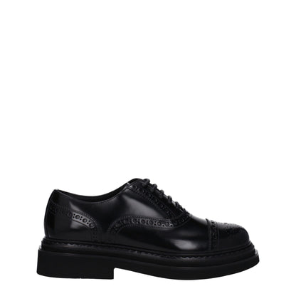 Dolce &amp; Gabbana – Oxfords und Derbys aus schwarzem Leder