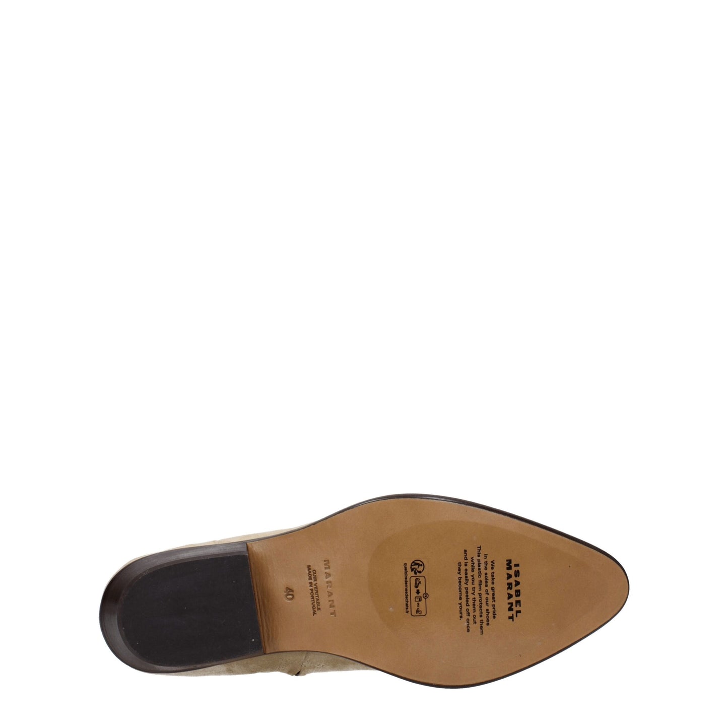 Isabel Marant Beige Lederstiefeletten