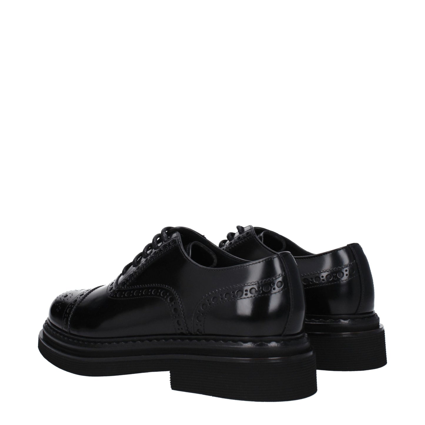 Dolce &amp; Gabbana – Oxfords und Derbys aus schwarzem Leder