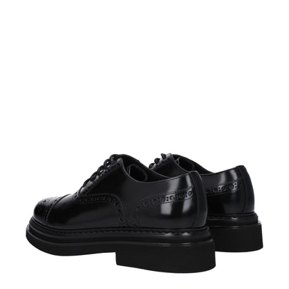 Dolce &amp; Gabbana – Oxfords und Derbys aus schwarzem Leder