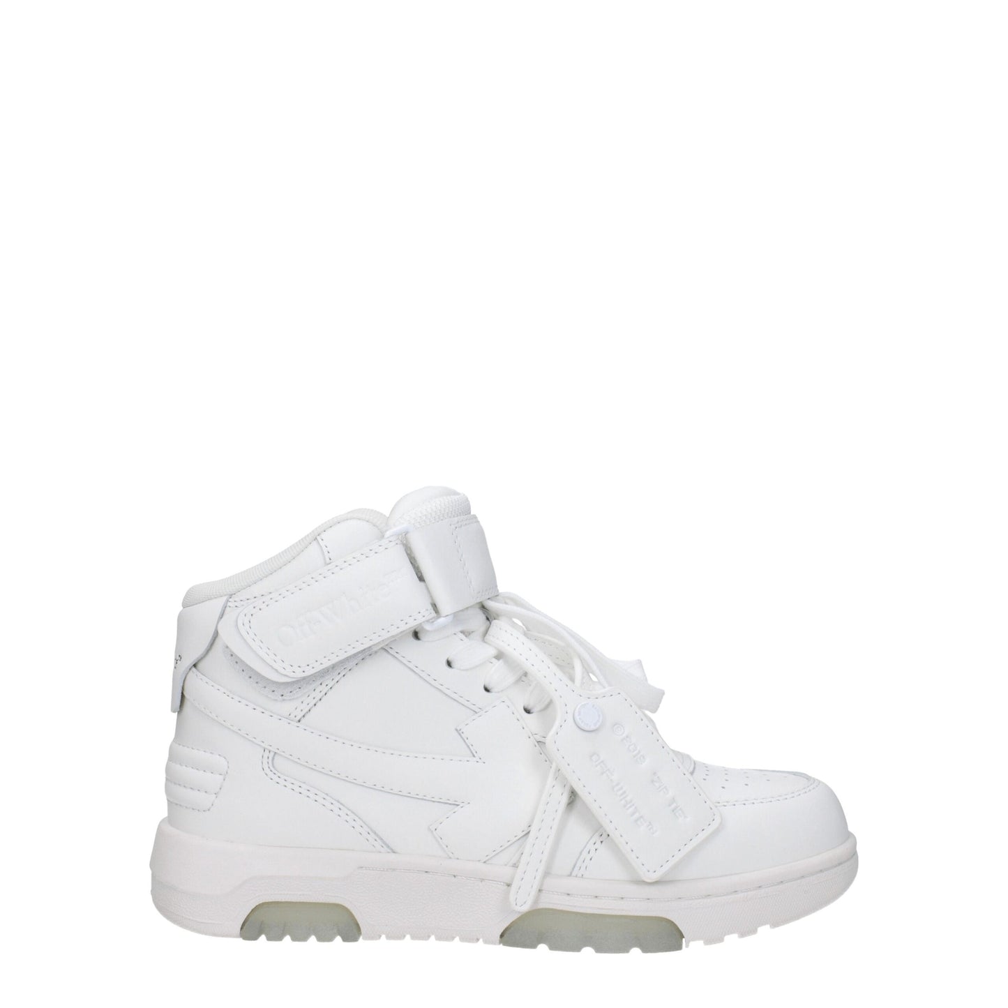 Off-White weiße Leder-High-Top-Sneaker