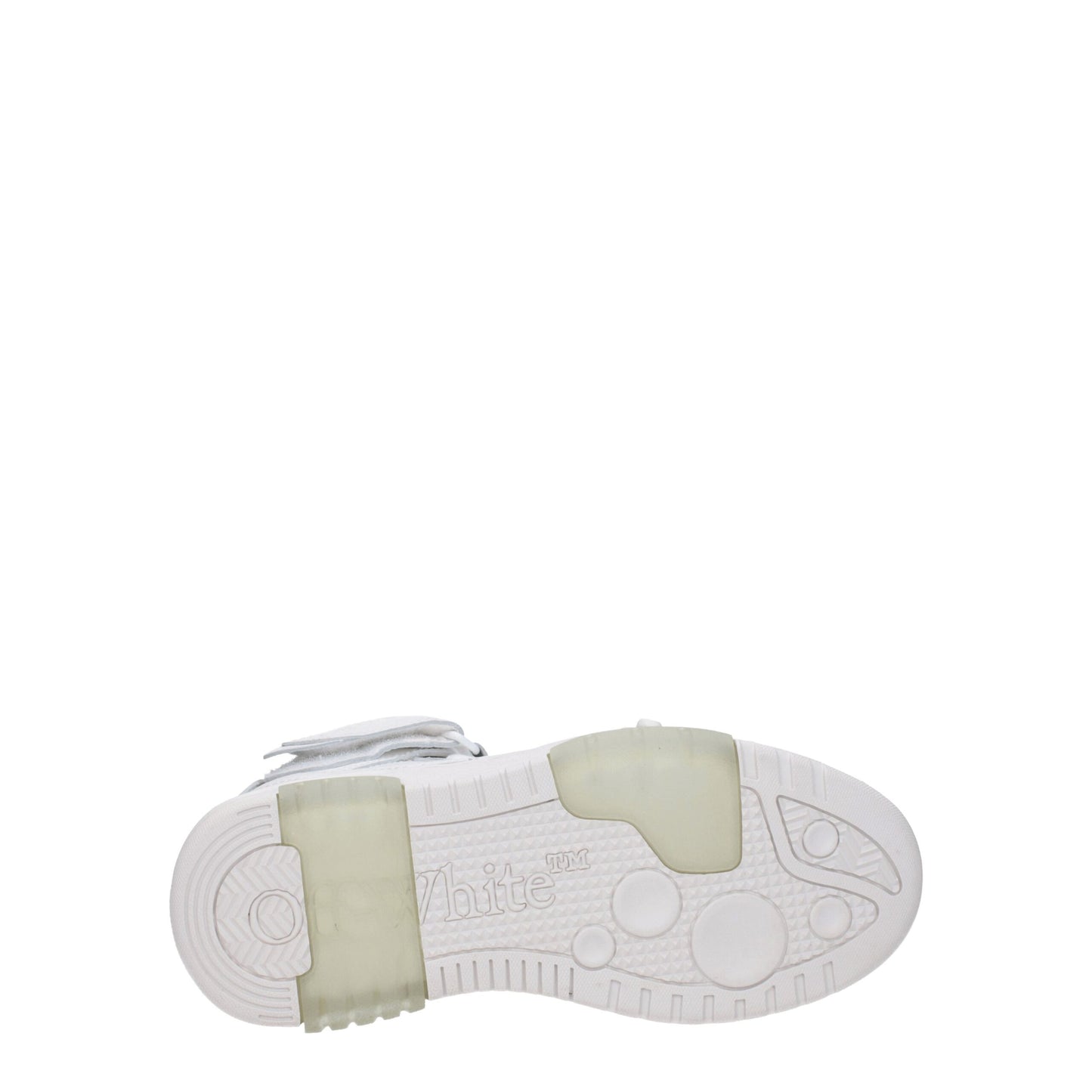 Off-White weiße Leder-High-Top-Sneaker