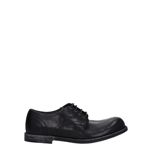 Dolce &amp; Gabbana – Oxfords und Derbys aus schwarzem Leder
