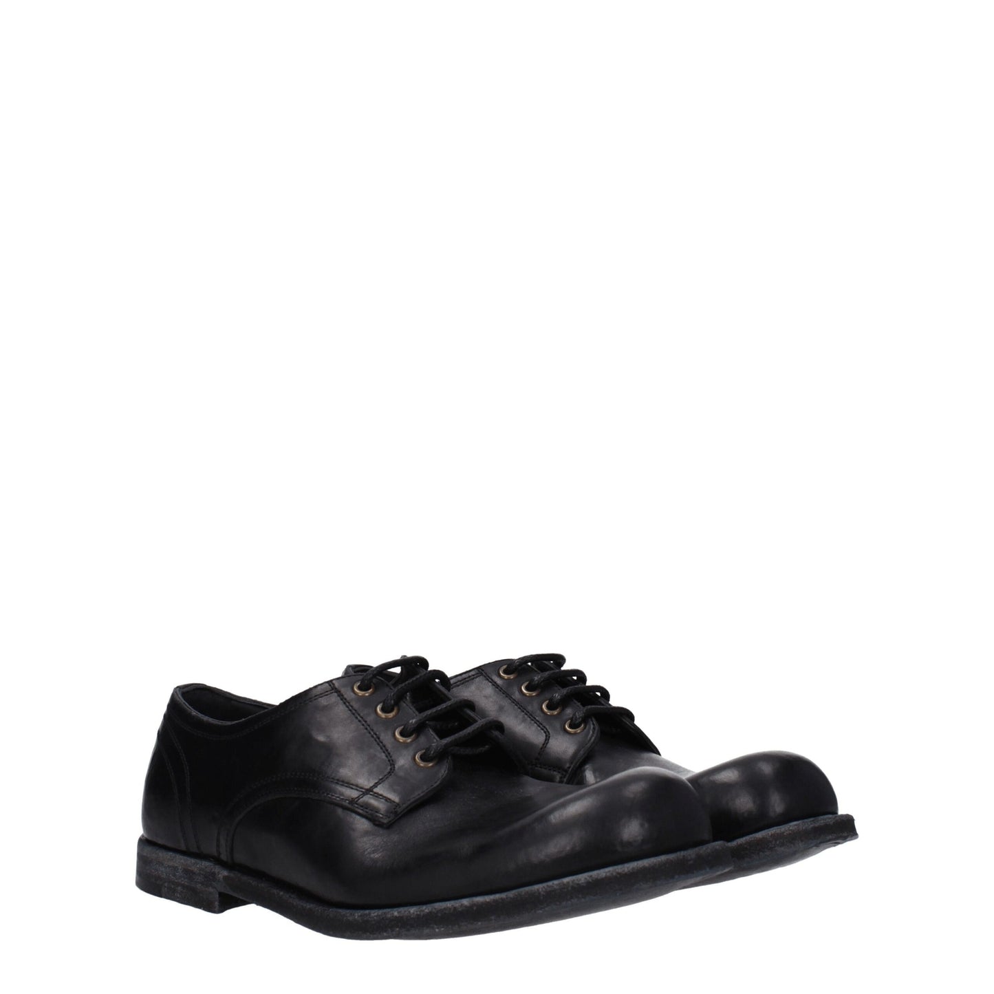Dolce &amp; Gabbana – Oxfords und Derbys aus schwarzem Leder