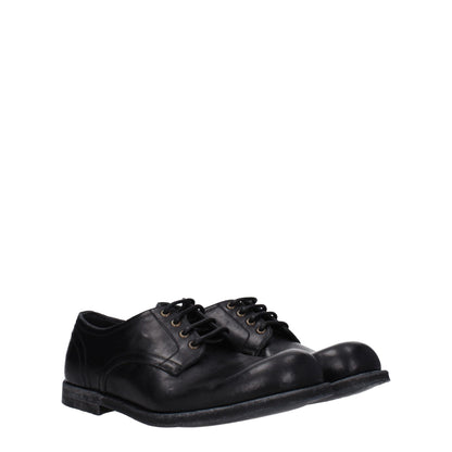 Dolce &amp; Gabbana – Oxfords und Derbys aus schwarzem Leder