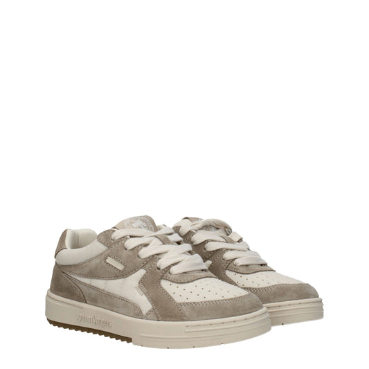 Palm Angels Beige Fabric Low Top Sneakers