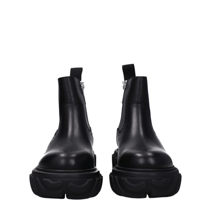 Off-White – Schwarze Lederstiefeletten