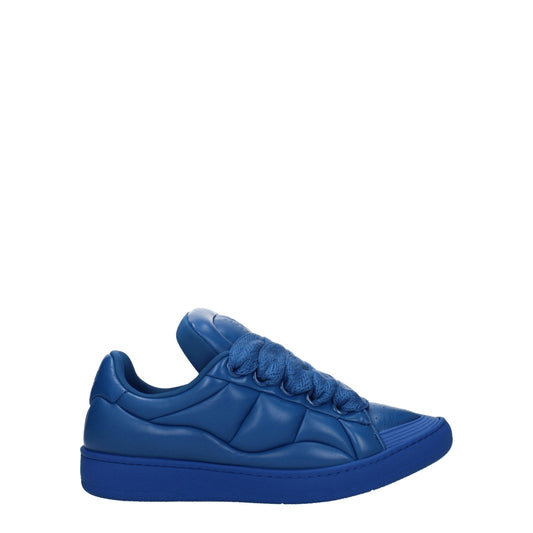 Lanvin blaue Leder-Sneaker mit niedrigem Schaft