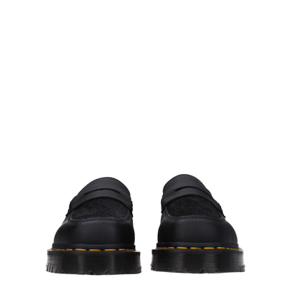 Dr. Martens Black Leather Slip-On Loafers