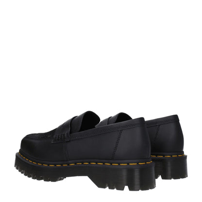 Dr. Martens Black Leather Slip-On Loafers