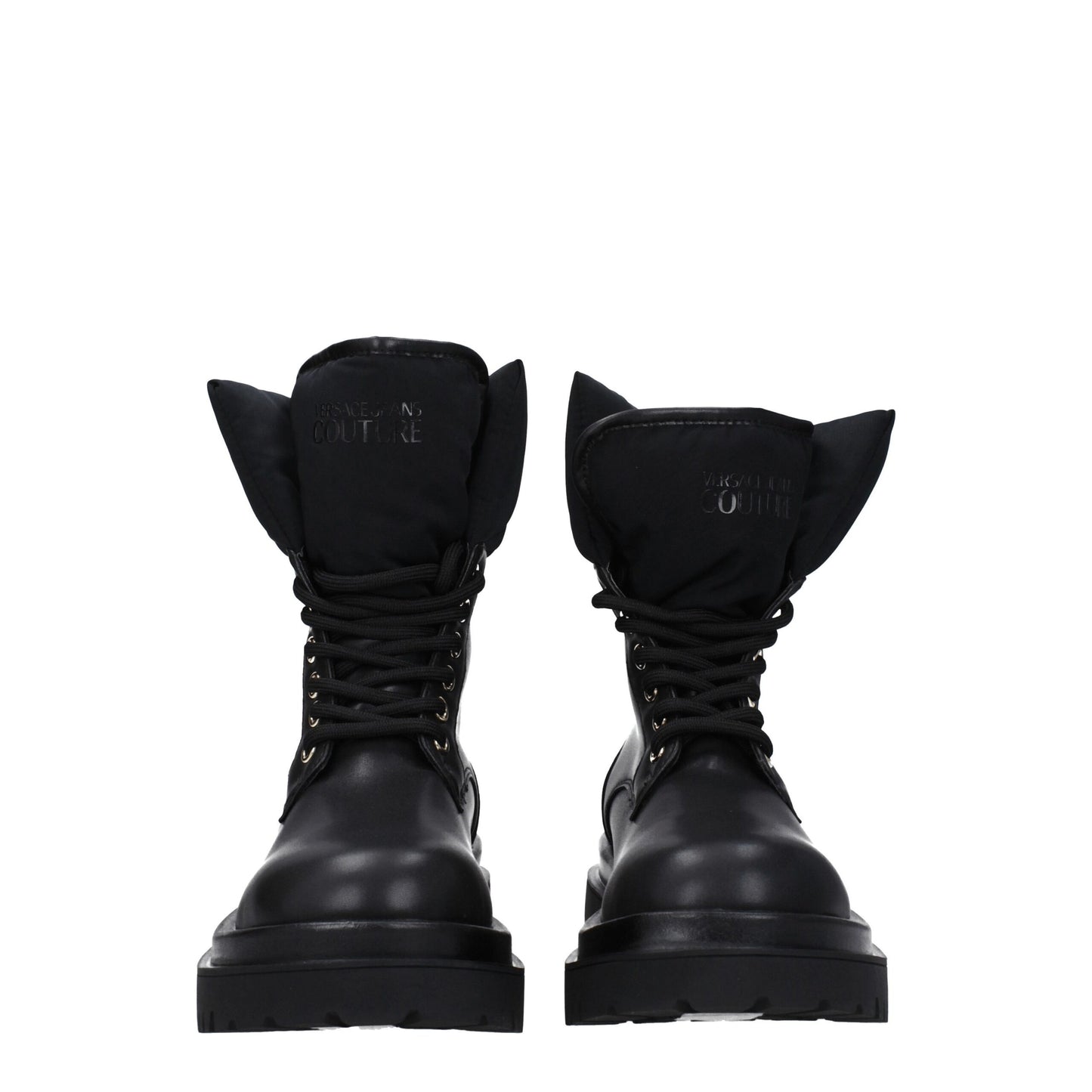 Versace Jeans – Schwarze Ankle Boots aus Polyethylen