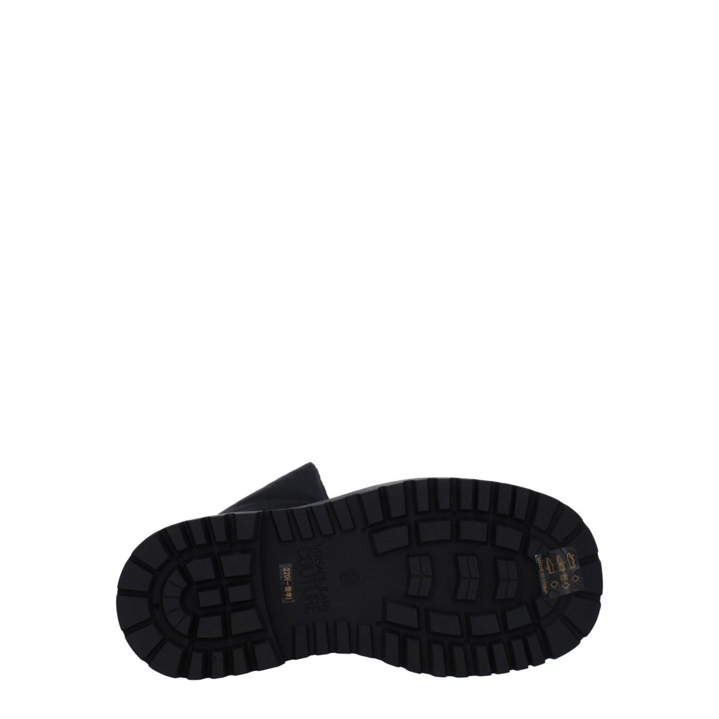 Versace Jeans – Schwarze Ankle Boots aus Polyethylen