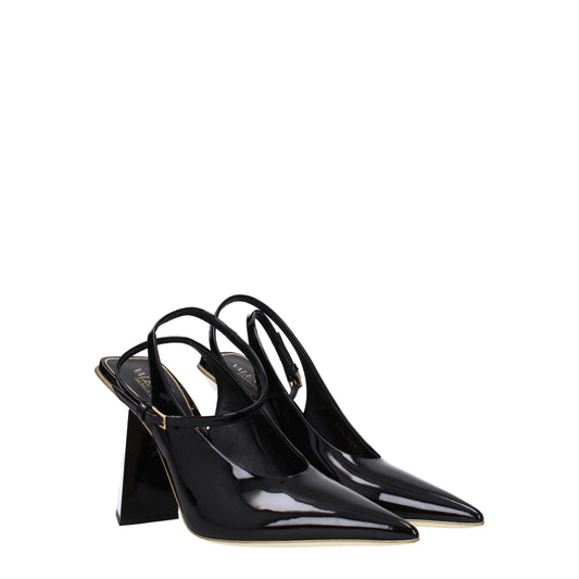 Valentino Garavani Schwarze Ledersandalen