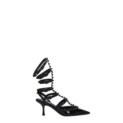 Valentino Garavani Sandalen mit Stiletto-Absatz aus schwarzem Leder