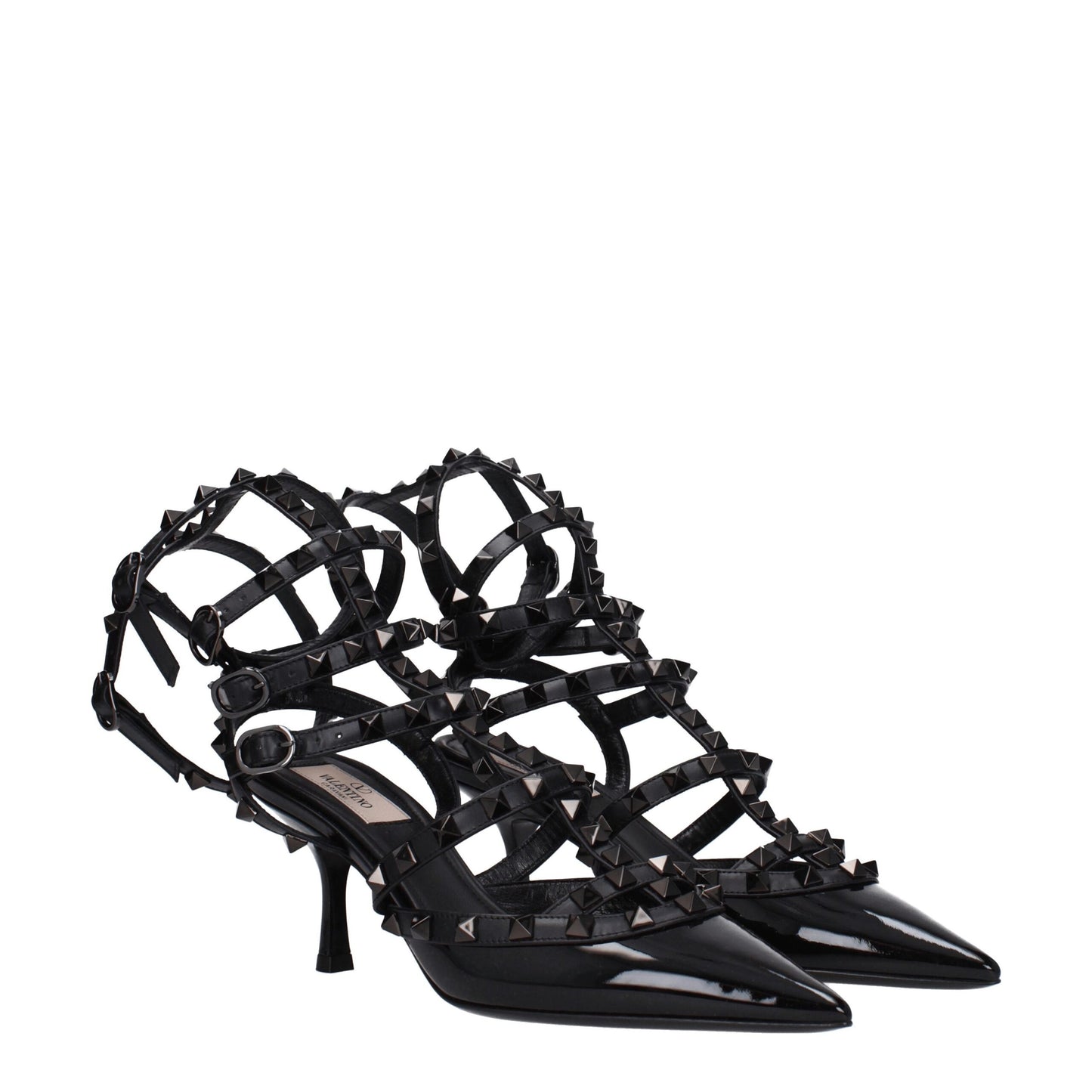 Valentino Garavani Sandalen mit Stiletto-Absatz aus schwarzem Leder