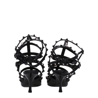 Valentino Garavani Sandalen mit Stiletto-Absatz aus schwarzem Leder