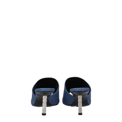 Givenchy Blue Fabric Platform Sandals