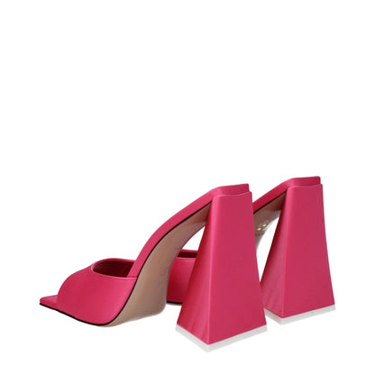 The Attico Pink Fabric Platform Sandals