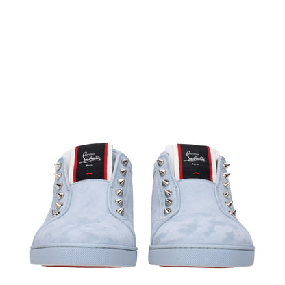 Christian Louboutin Slipper aus blauem Leder