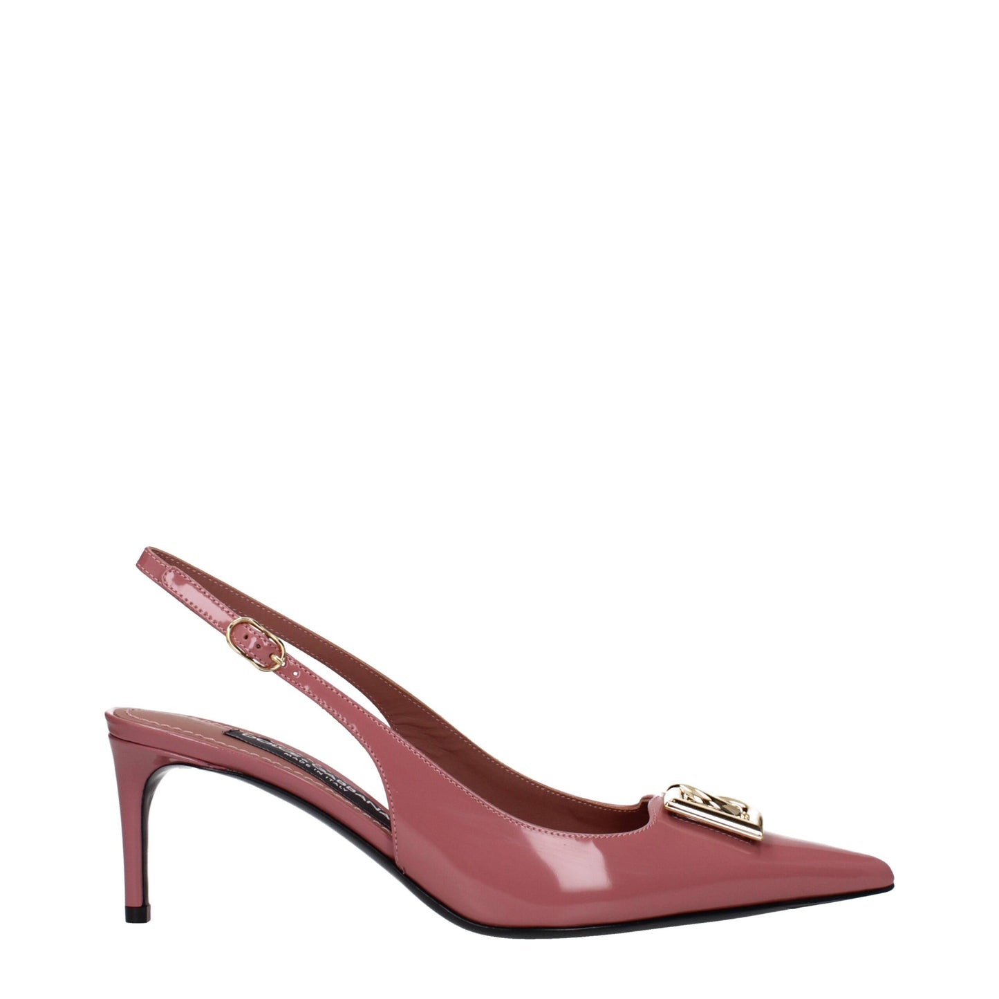 Dolce &amp; Gabbana – Rosa Pumps aus Leder mit hohem Absatz