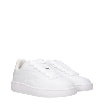 Burberry Weiße Leder Low-Tops