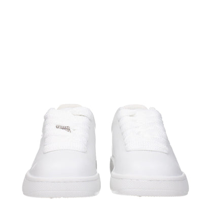 Burberry Weiße Leder Low-Tops