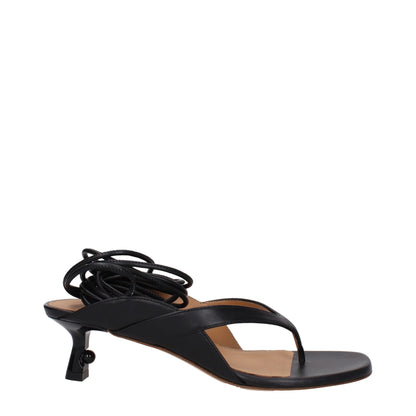 Off-White – Flip-Flop-Sandalen aus schwarzem Leder