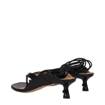Off-White – Flip-Flop-Sandalen aus schwarzem Leder