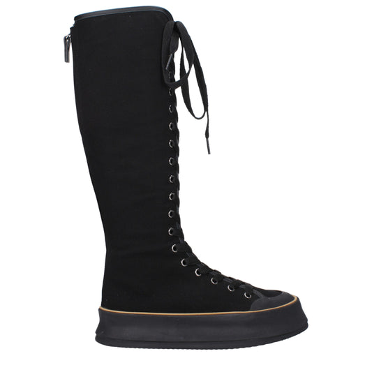 Max Mara – Schwarze Schnürstiefel aus Stoff