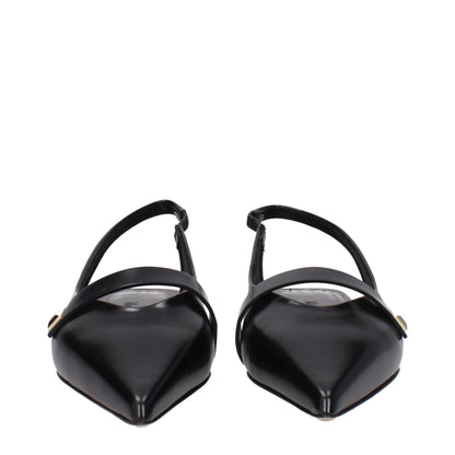 Max Mara – Schwarze Ballerinas aus Leder