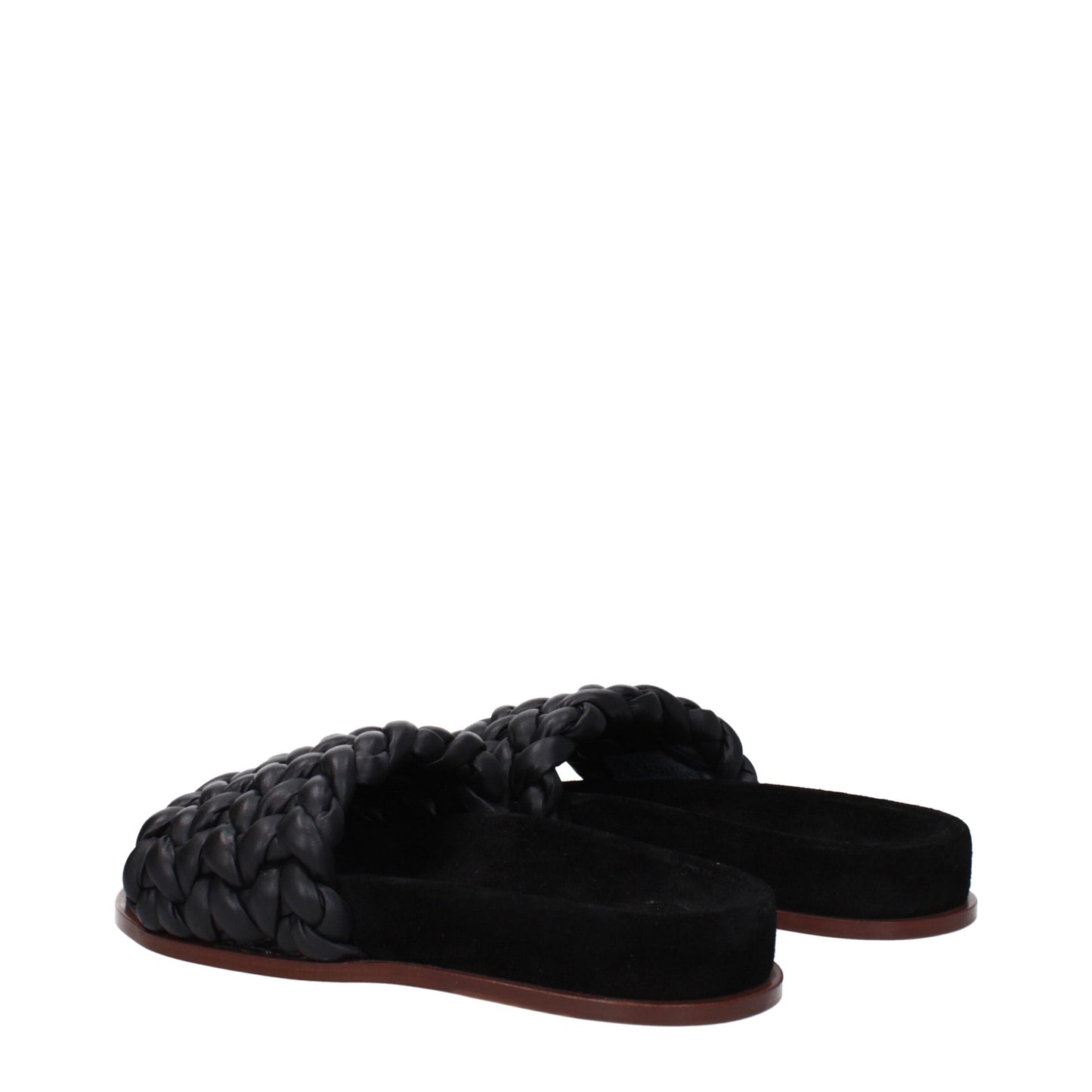 Chloé – Schwarze Leder-Slipper-Sandalen