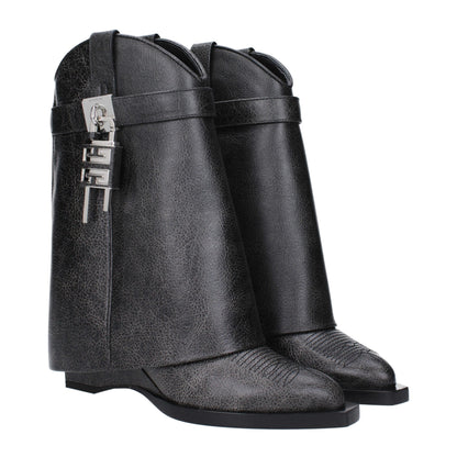 Givenchy Black Leather Ankle Boots